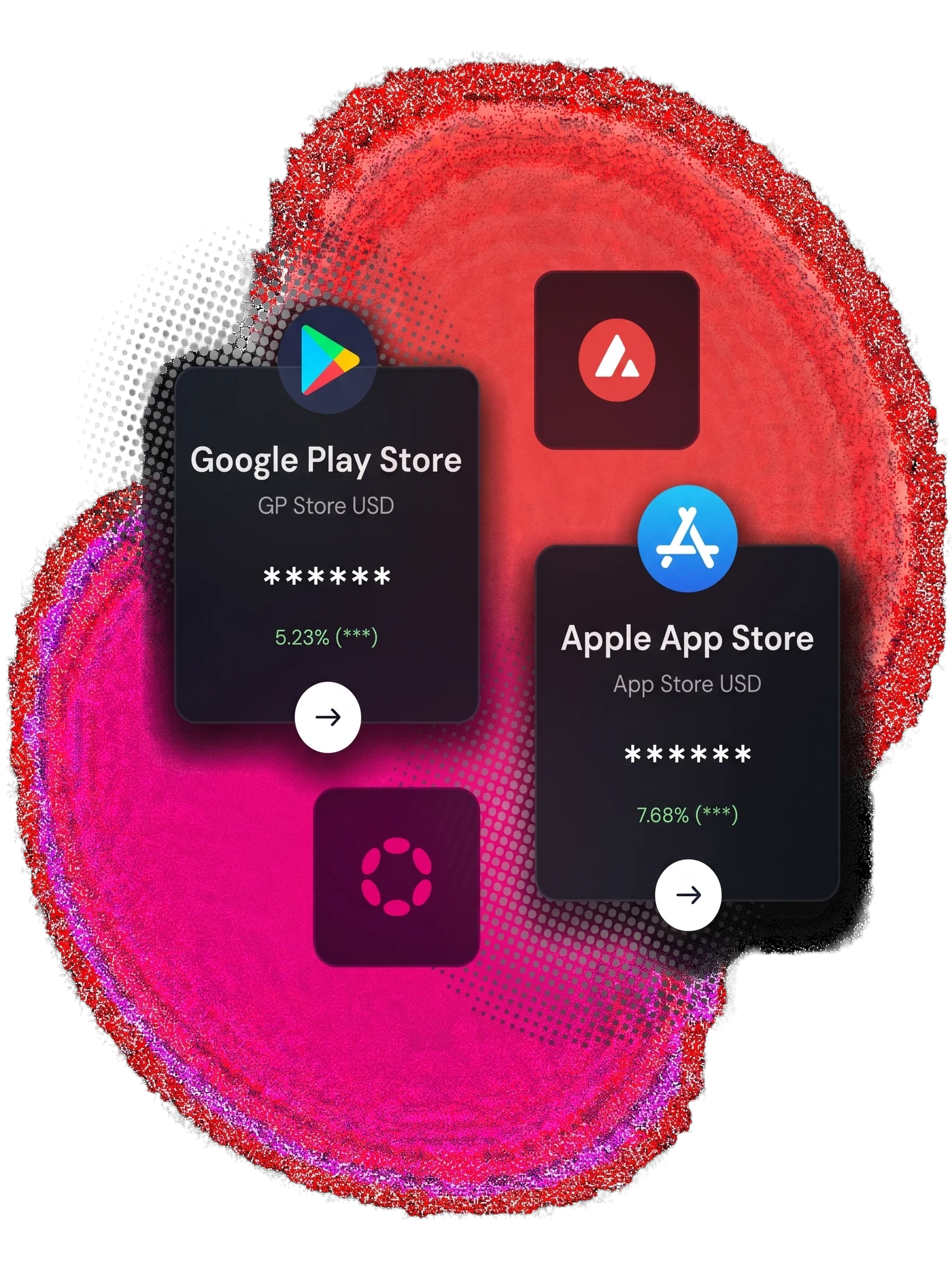 Mazaya digital loyalty card design and statistics dashboard mockups